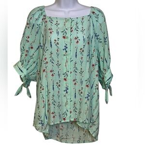 Lauren Conrad Women's Short Sleeve Blouse Business Casual Floral Size XXL w/tag